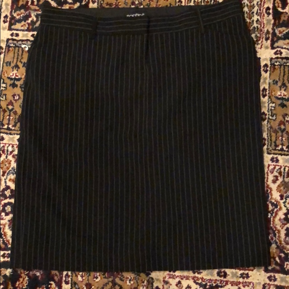Black Pinstripe Skirt